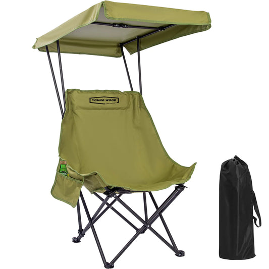 Oversized Camp Chair with Shade Canopy — Beach & Family Chair