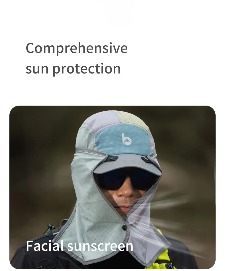 UPF 50 Sun Hat with Removable Neck Flap — Hiking & Fishing