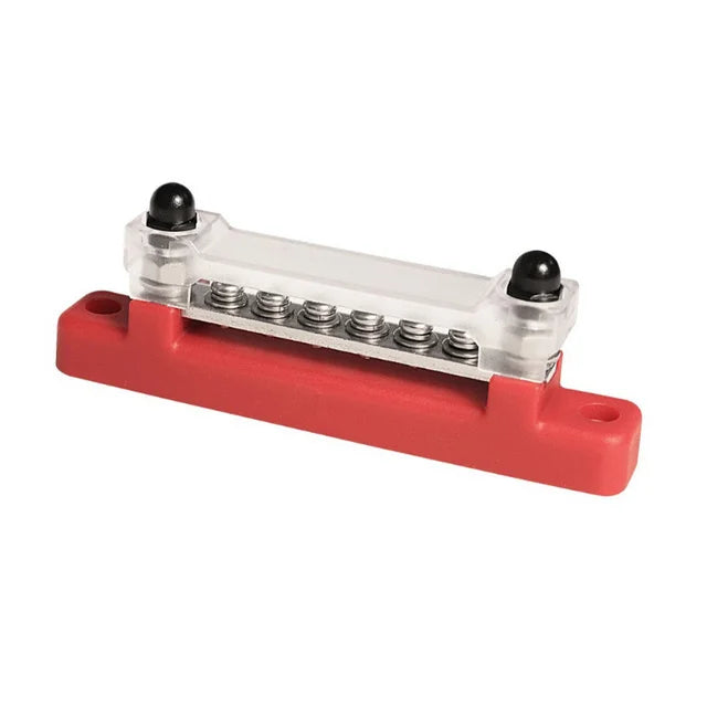 M6 12V Bus Bar 1/4 inch Power Distribution Block 150A Electrical Terminal Block Buss Bar for Truck Boat Car Camper RV