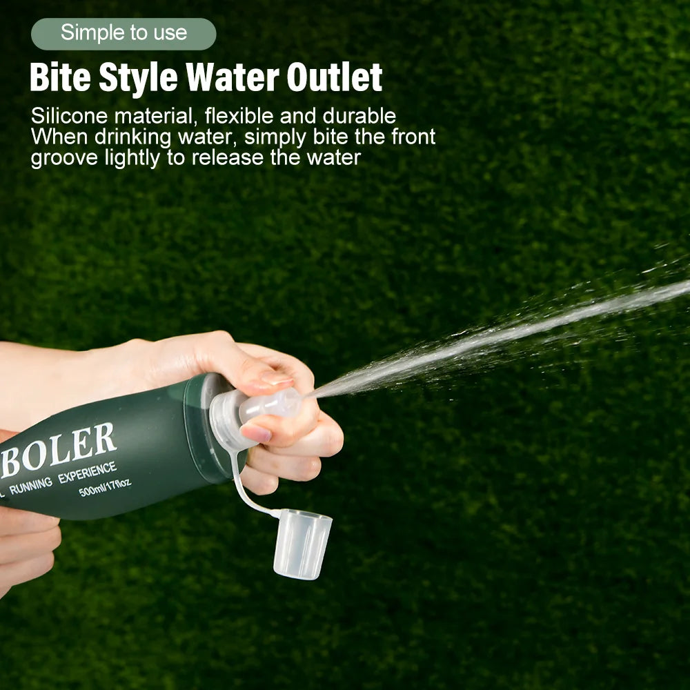 NEWBOLER 150/250/300/500ml Water Bottle TPU Folding Soft Flask Outdoor Sport Running Camping Hiking Travel Portable Water Bottle