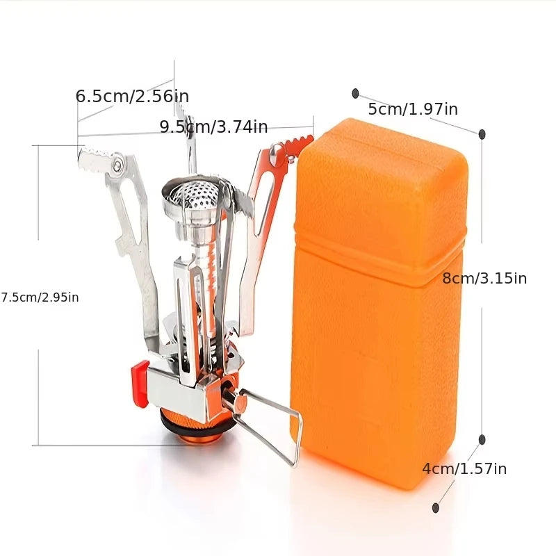 Piezo Ignition Backpacking Stove — Wind-Resistant Burner