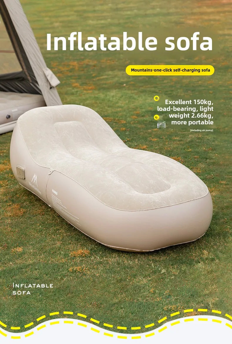Self-Inflating Air Sofa Bed — Camping Mattress 180×75×58 cm