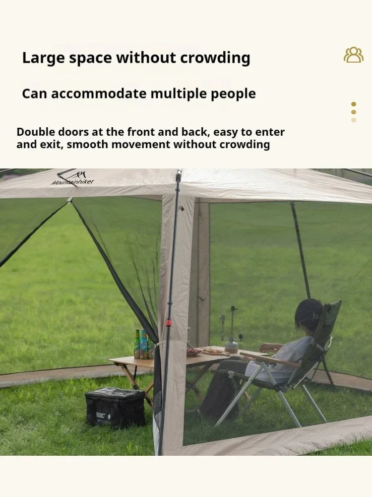 Pop-Up Mosquito Net Awning Tent — Waterproof Beach Shelter