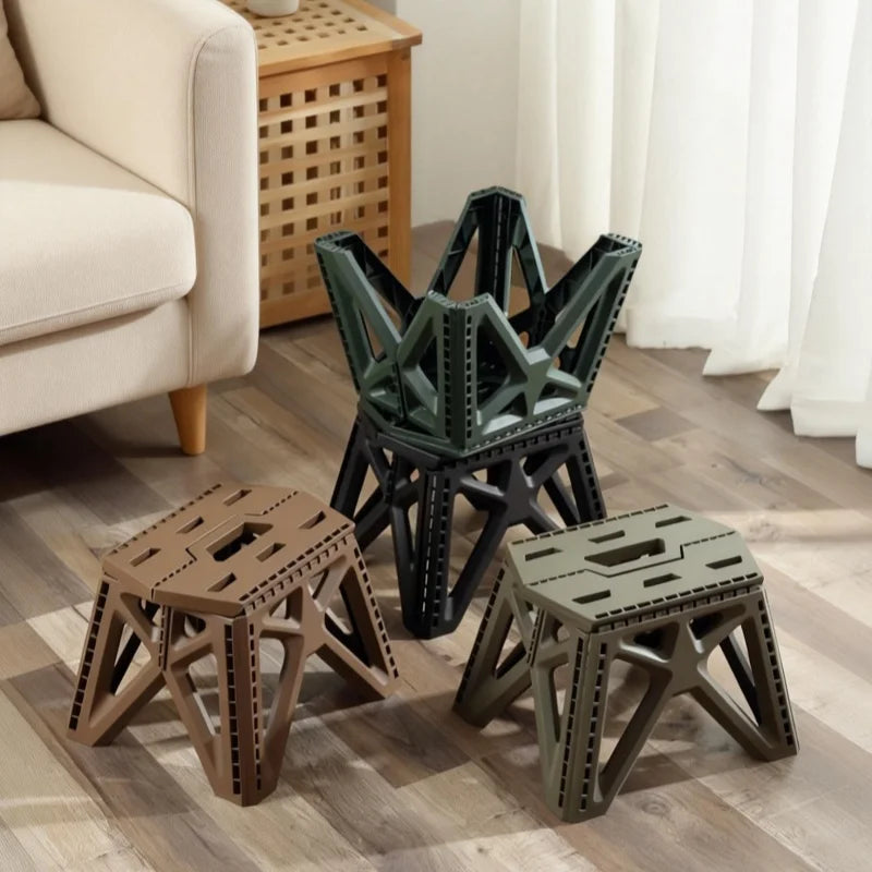 Compact Folding Camp Stool — Lightweight Footrest