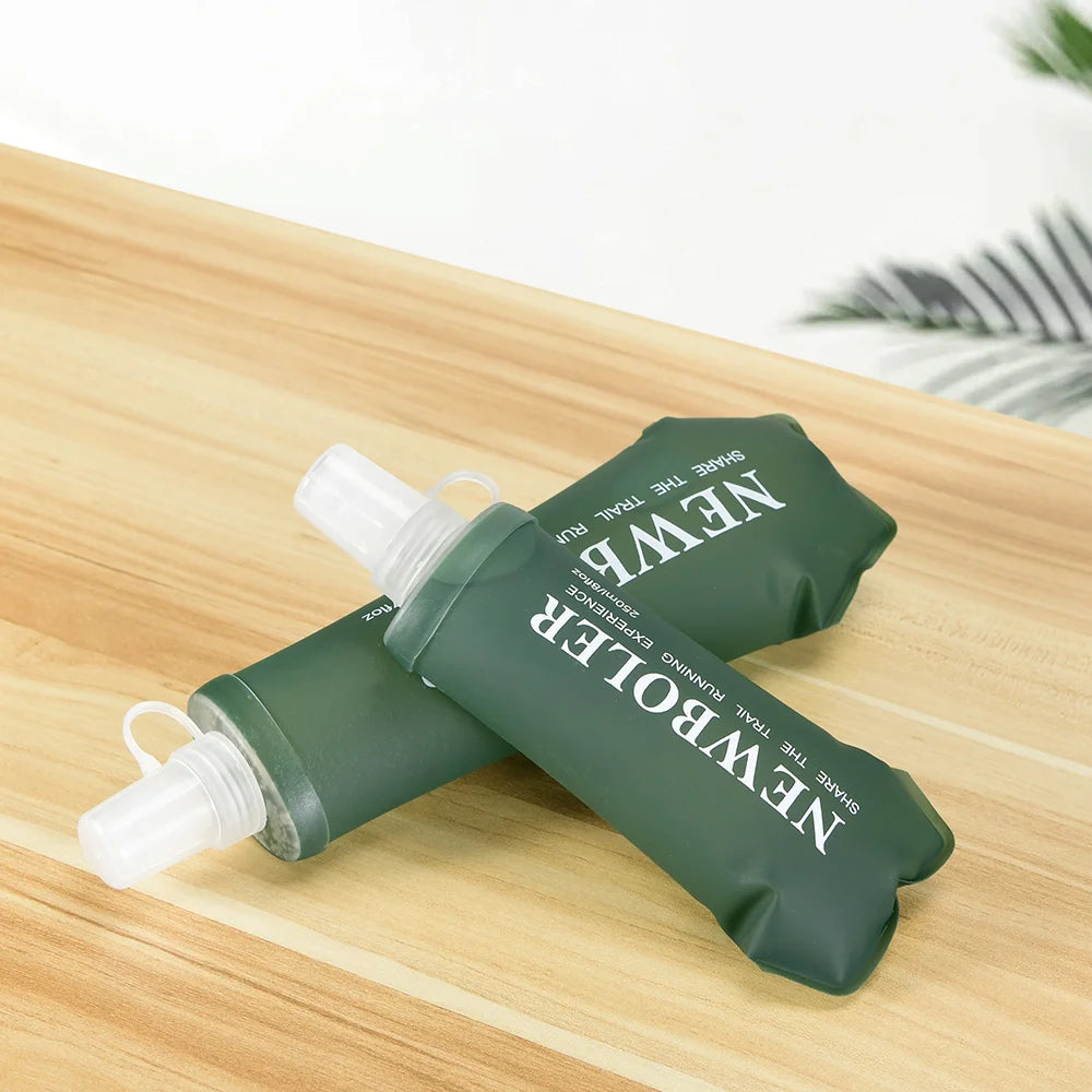 NEWBOLER 150/250/300/500ml Water Bottle TPU Folding Soft Flask Outdoor Sport Running Camping Hiking Travel Portable Water Bottle