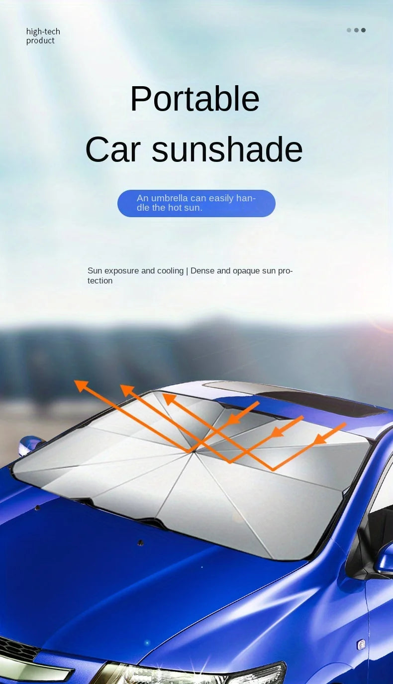 Car parasol inside the front windshield sunscreen sunshade artifact car sunscreen insulation sunshade portable storage