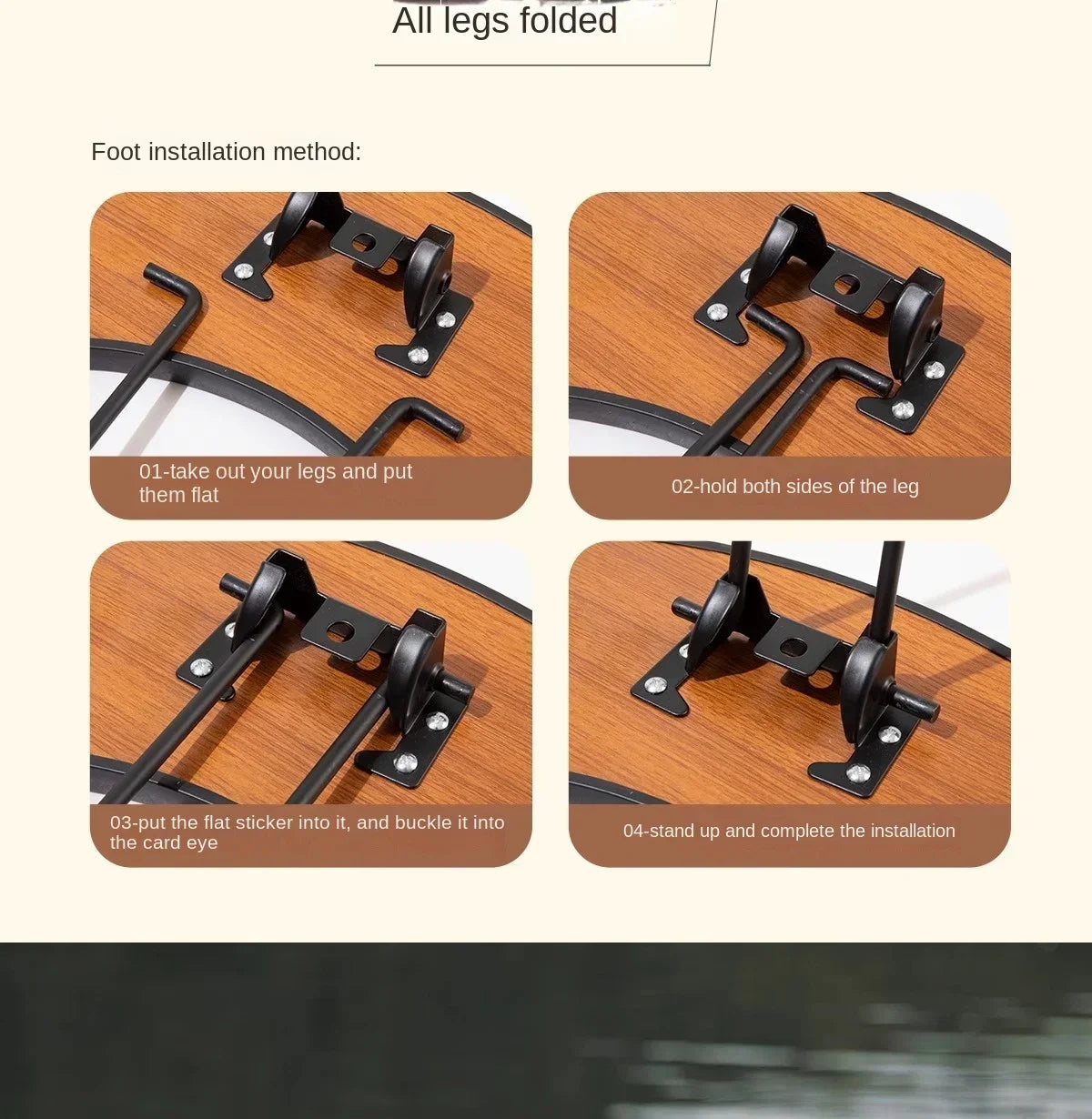 Portable Outdoor Barbecue Folding Round Table Camping Charcoal Barbecue Table Courtyard Stove Tea Making Heating Stove Set