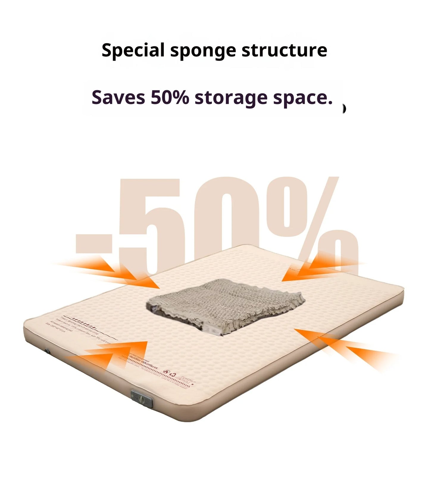 MOUNTAINHIKER 10cm Thick Self-Inflating Air Mattress Outdoor Sleeping Pad Available in 2 Sizes and 3 Colors