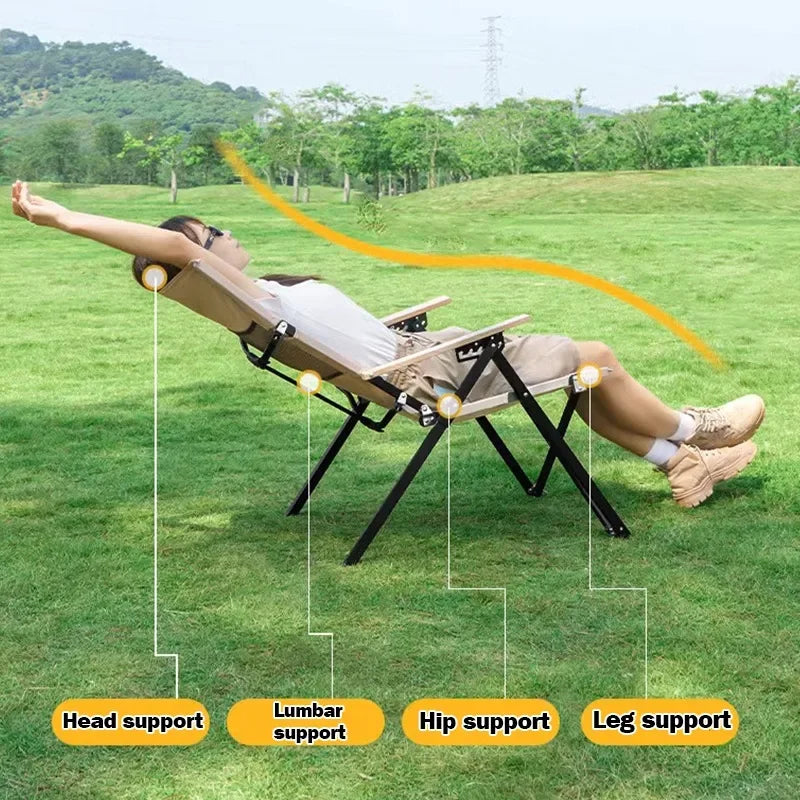 5-Position Folding Lounge Chair — Beach Chaise