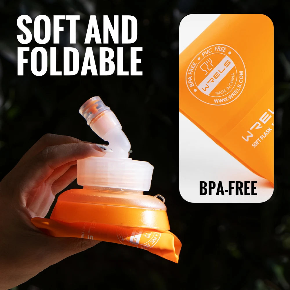 WRELS Foldable Soft Flask 350ml / 500ml — BPA-Free Running Bottle