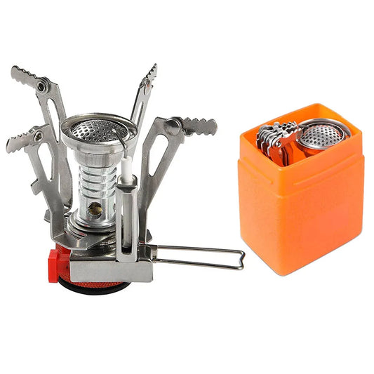 Piezo Ignition Backpacking Stove — Wind-Resistant Burner