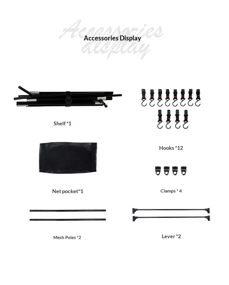 MOUNTAINHIKER Upgrade Aluminum Alloy Triangle Storage Hanger Folding Camping Hanging Rack Shelf BBQ Picnic Cookware Pot Pan