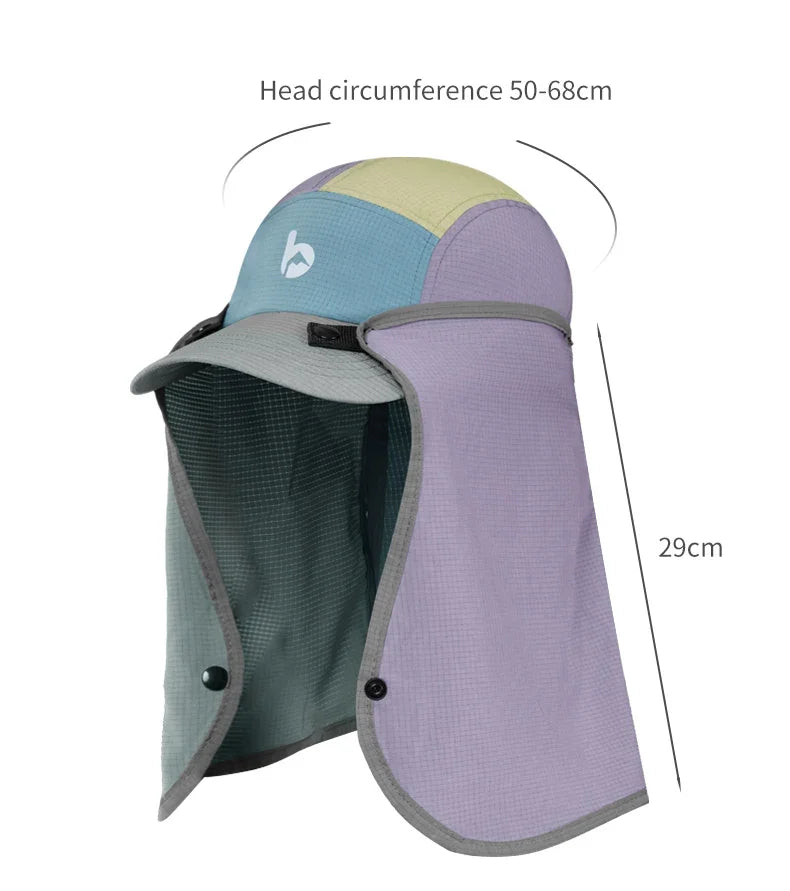 UPF 50 Sun Hat with Removable Neck Flap — Hiking & Fishing