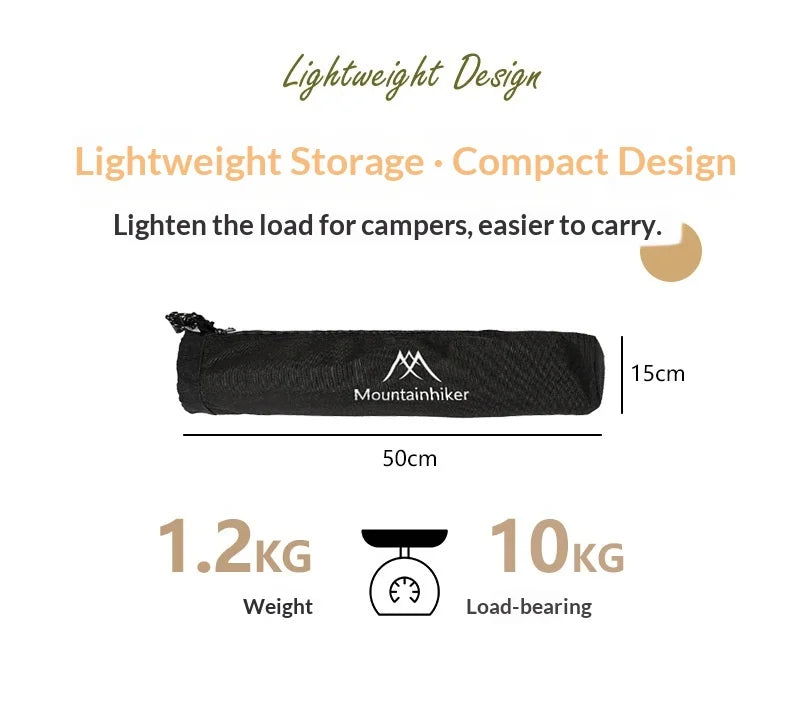 MOUNTAINHIKER Upgrade Aluminum Alloy Triangle Storage Hanger Folding Camping Hanging Rack Shelf BBQ Picnic Cookware Pot Pan