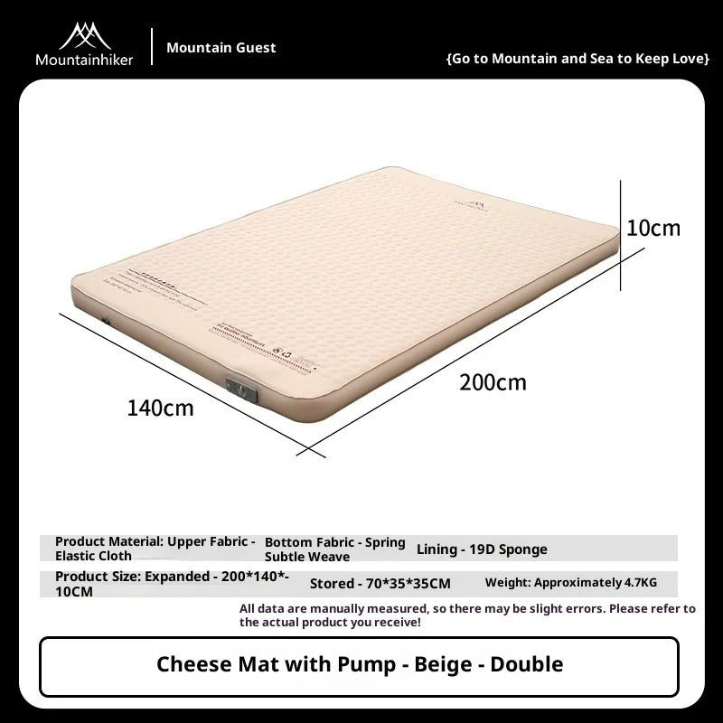 MOUNTAINHIKER 10cm Thick Self-Inflating Air Mattress Outdoor Sleeping Pad Available in 2 Sizes and 3 Colors