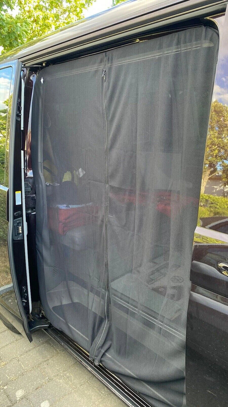 FOR VW T5 T6 Sliding Door Magnetic Insect Mosquito Shading Fly Screen Net for Camper Auto Vehicle Interior Accessories