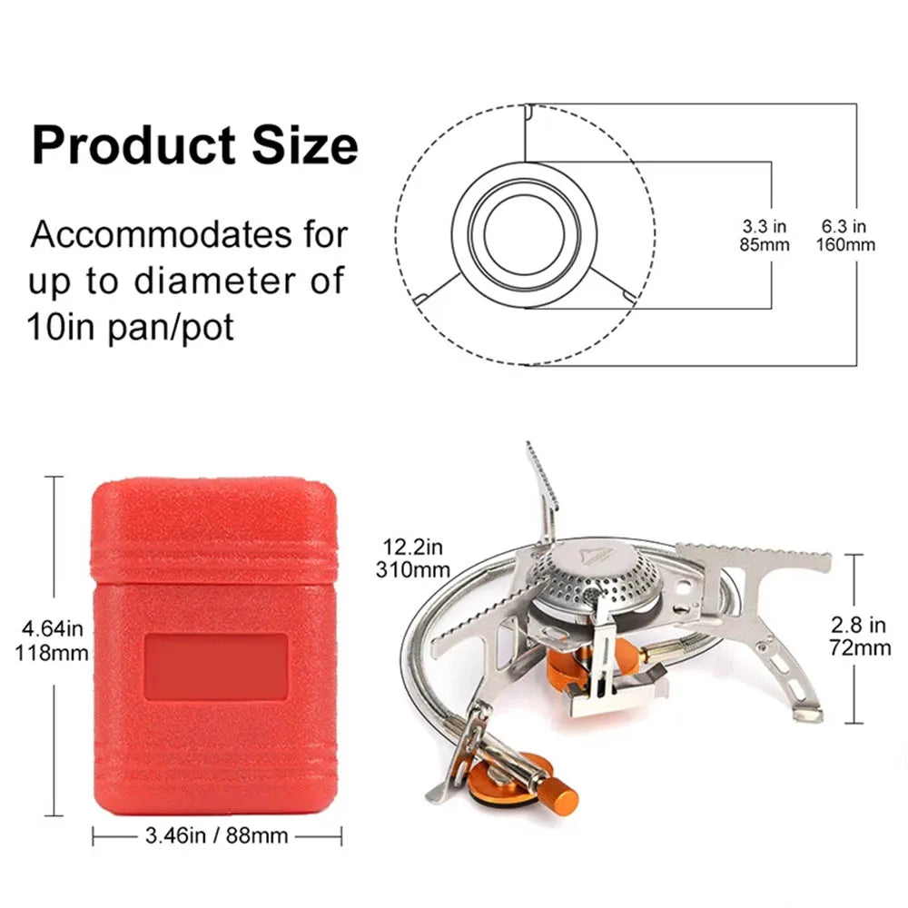High-Power Camping Gas Burner — Outdoor BBQ Cooker
