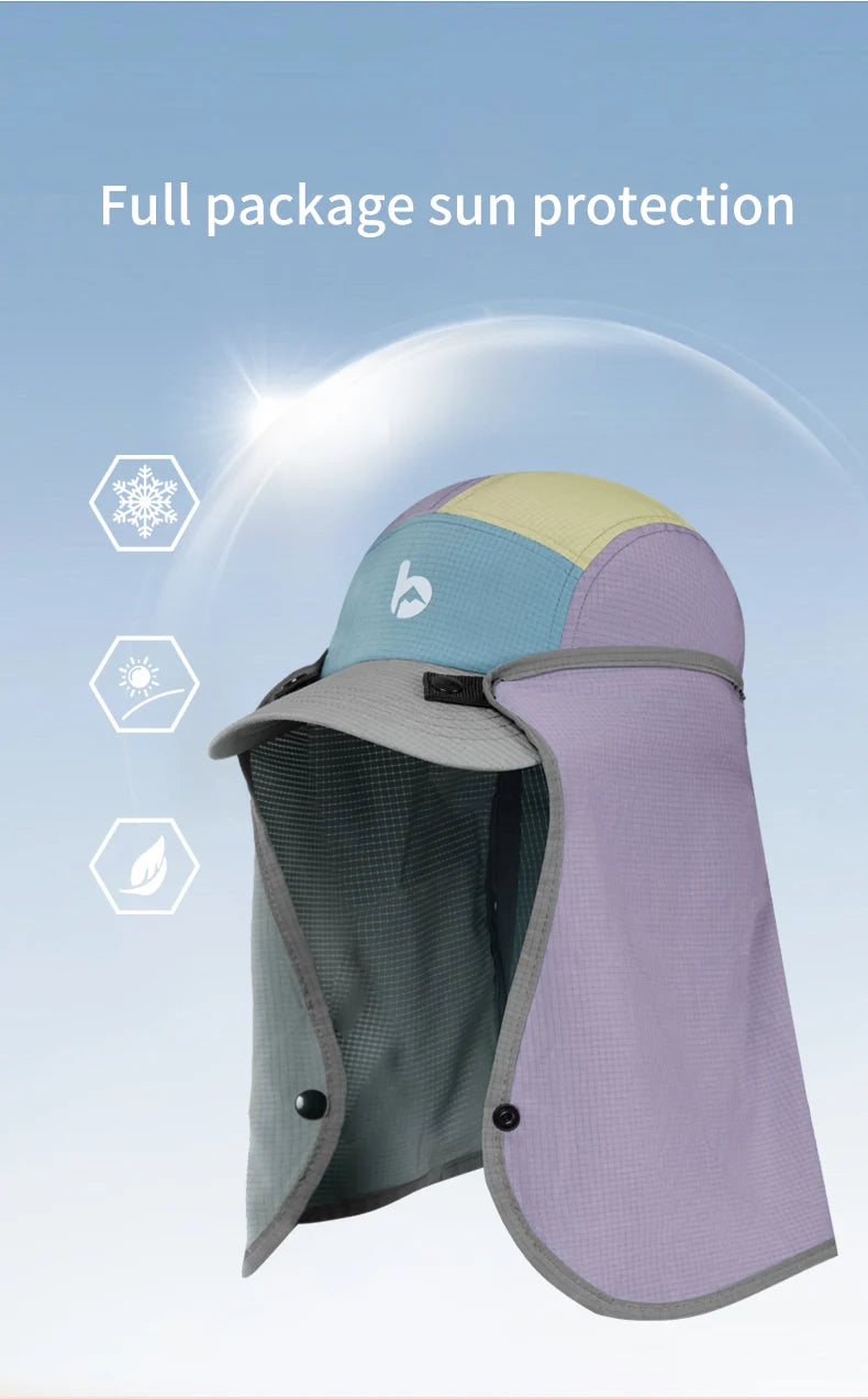 UPF 50 Sun Hat with Removable Neck Flap — Hiking & Fishing