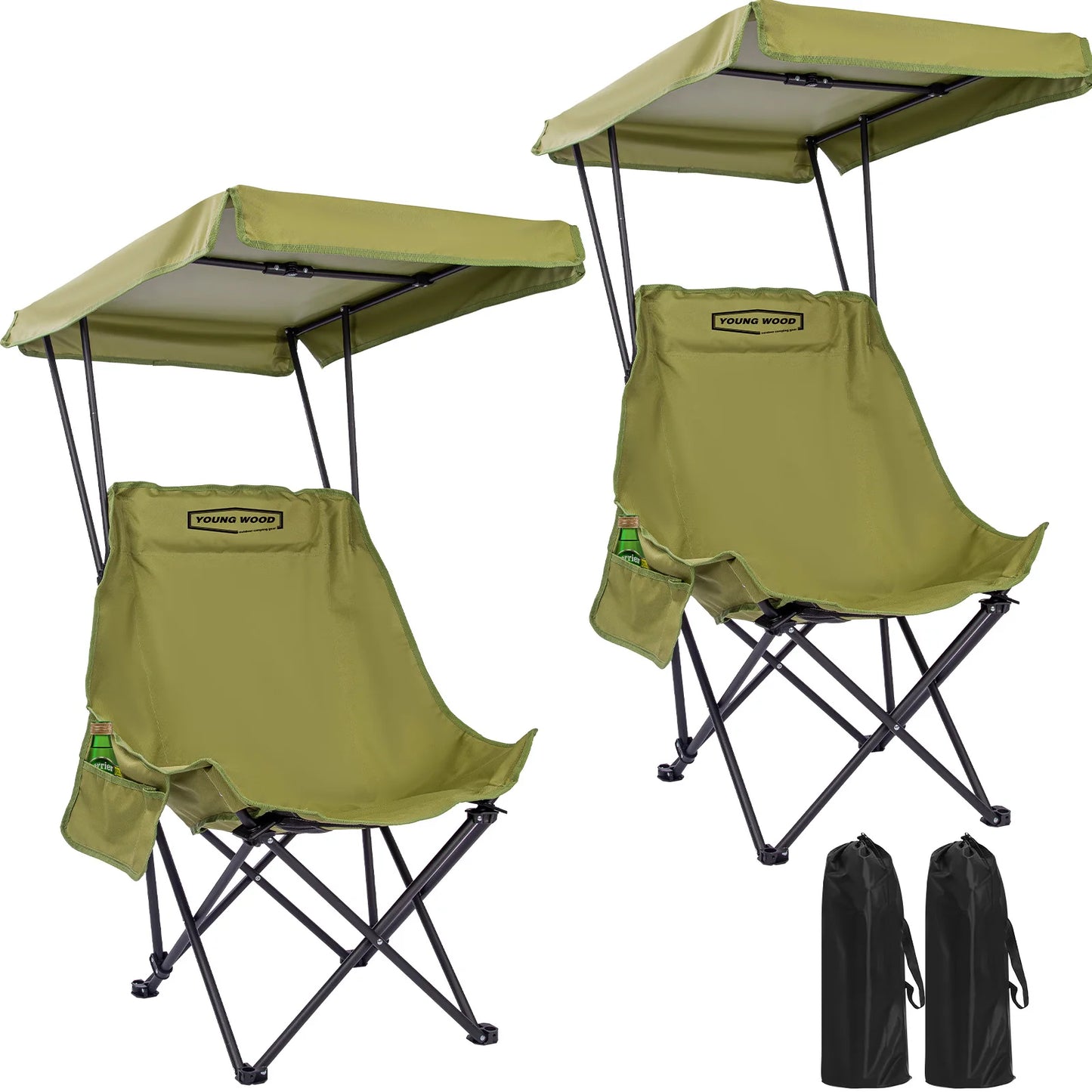 Oversized Camp Chair with Shade Canopy — Beach & Family Chair