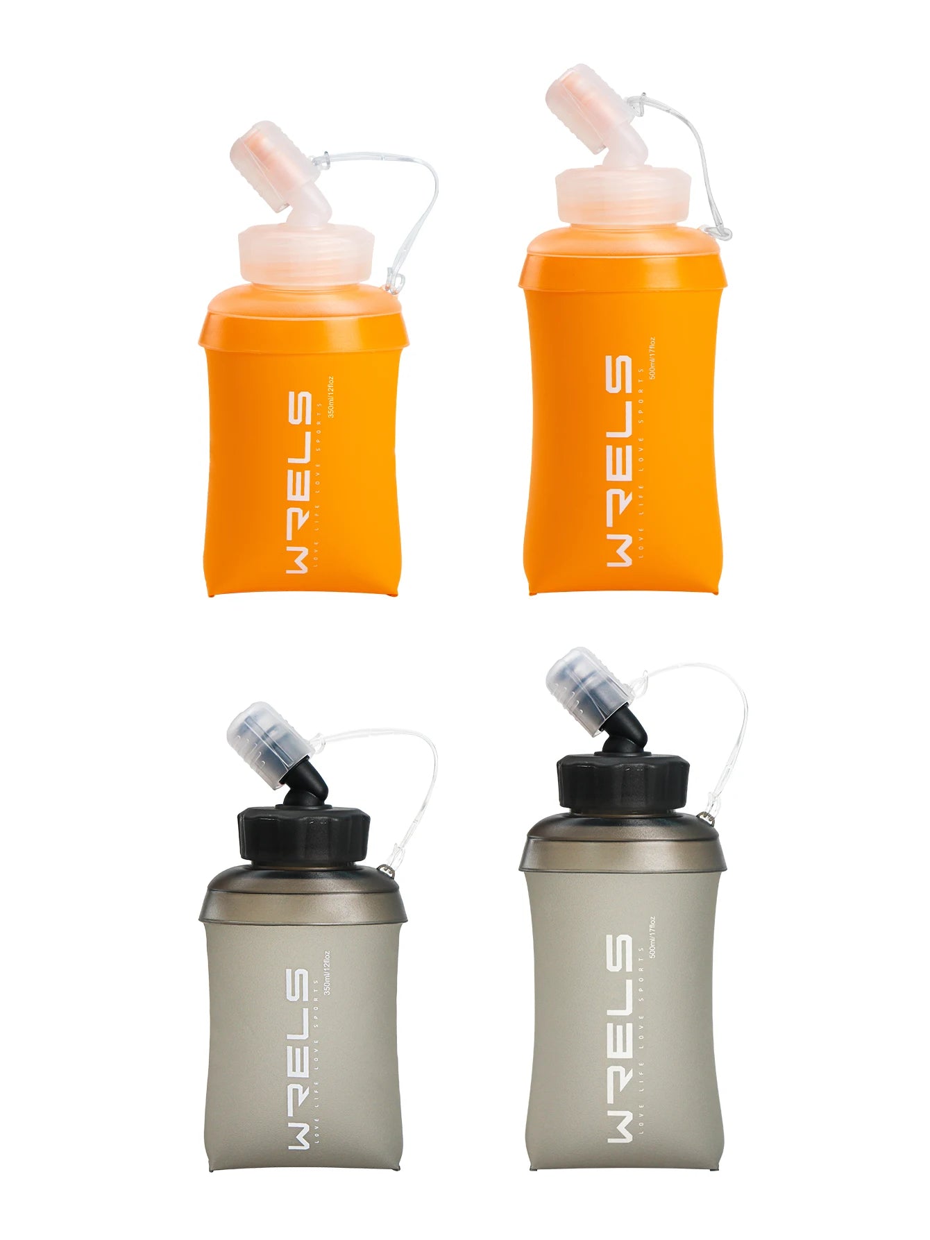 WRELS Foldable Soft Flask 350ml / 500ml — BPA-Free Running Bottle