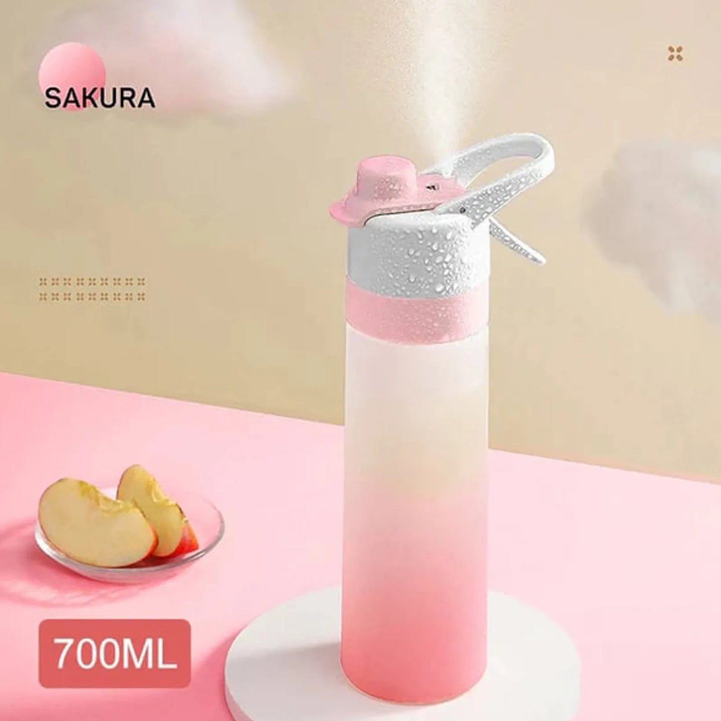 Gradient Spray-Mist Sports Water Bottle
