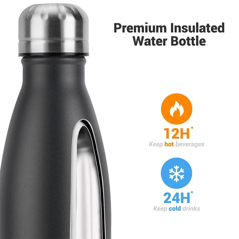 WATERSY 500ml Insulated Stainless Steel Water Bottle