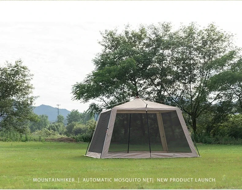 Pop-Up Mosquito Net Awning Tent — Waterproof Beach Shelter