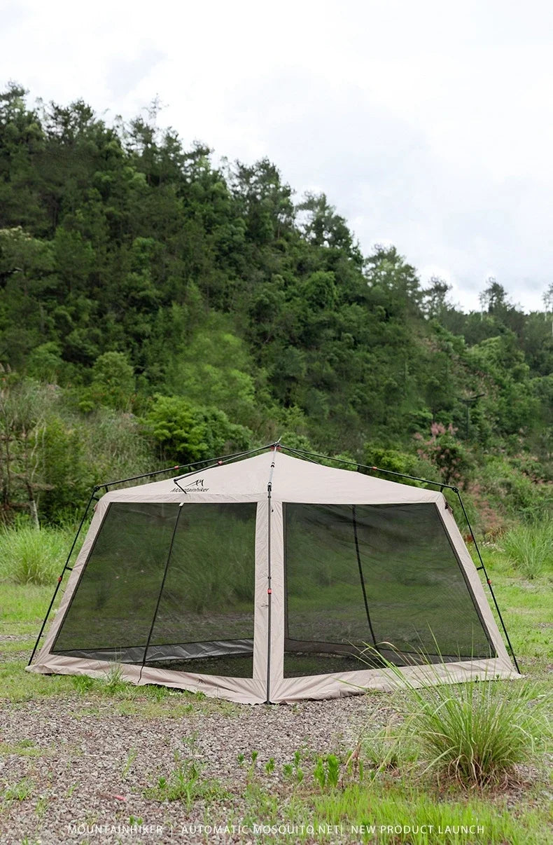 Pop-Up Mosquito Net Awning Tent — Waterproof Beach Shelter