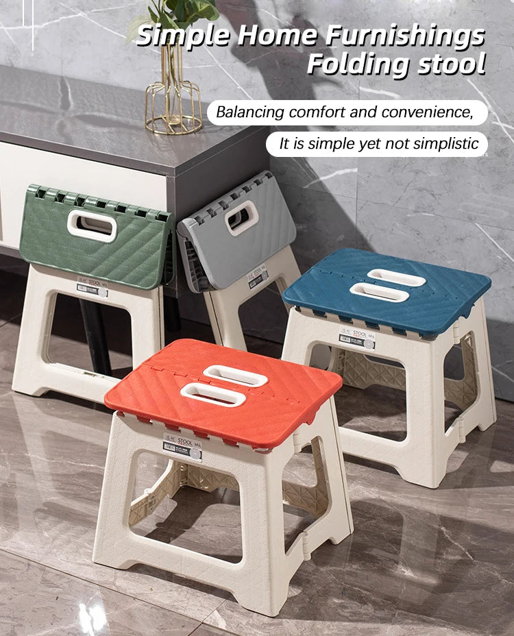 MUMUCC plastic thickened folding chair, portable outdoor camping chair, beach folding chair, family children's chair