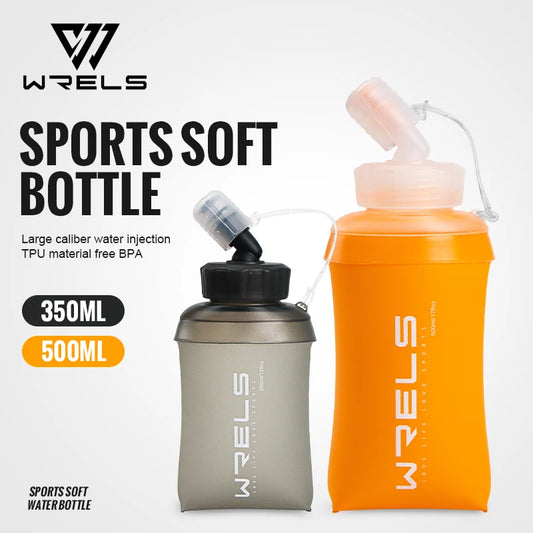 WRELS Foldable Soft Flask 350ml / 500ml — BPA-Free Running Bottle