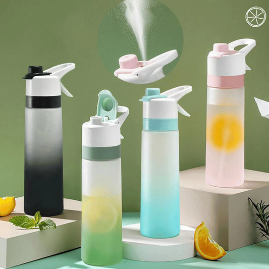 Gradient Spray-Mist Sports Water Bottle