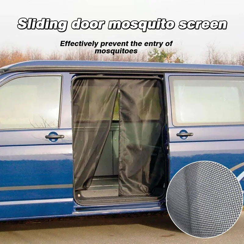 FOR VW T5 T6 Sliding Door Magnetic Insect Mosquito Shading Fly Screen Net for Camper Auto Vehicle Interior Accessories