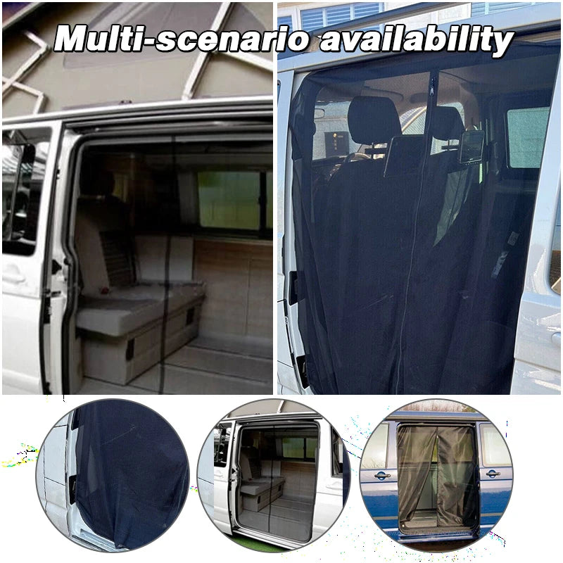 FOR VW T5 T6 Sliding Door Magnetic Insect Mosquito Shading Fly Screen Net for Camper Auto Vehicle Interior Accessories