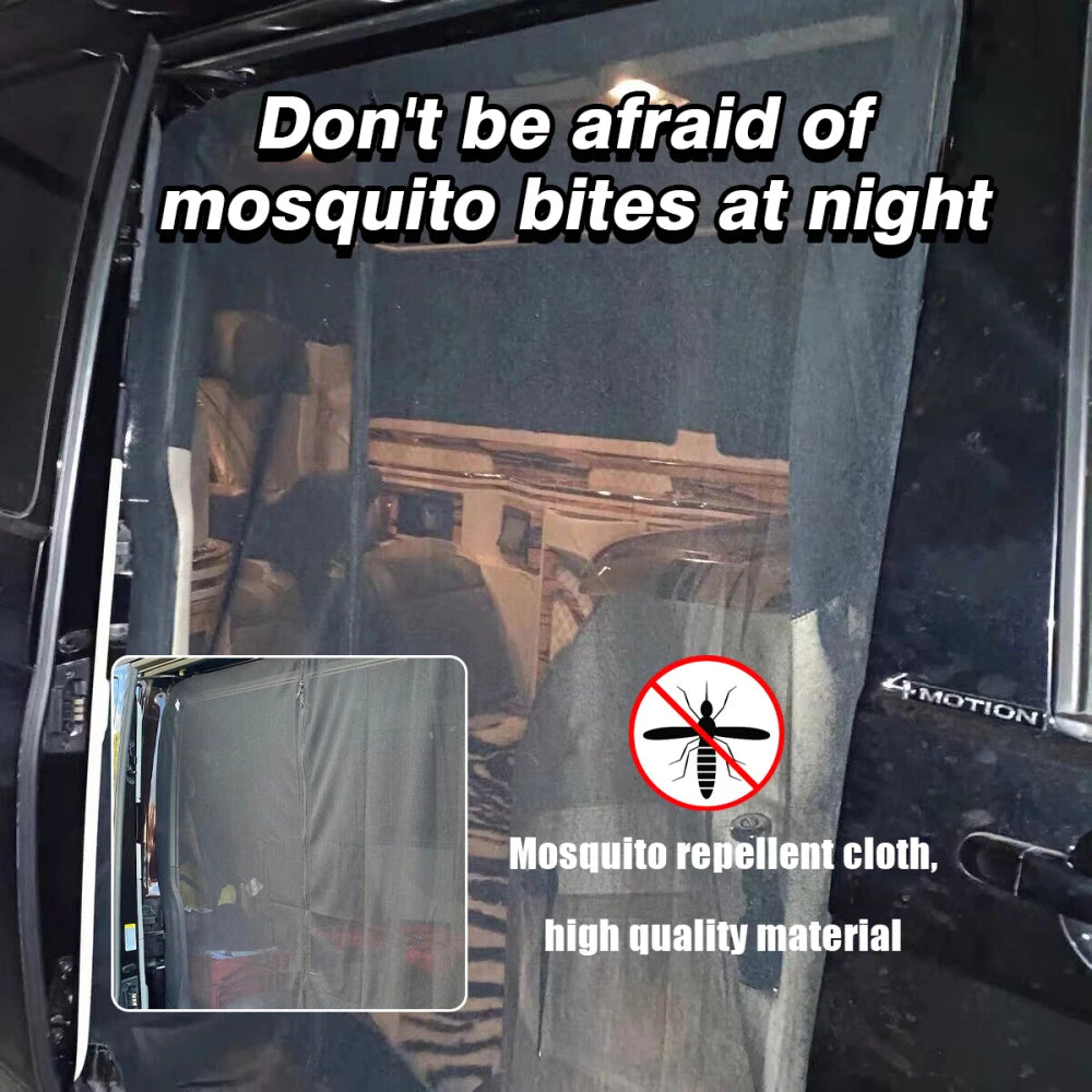 FOR VW T5 T6 Sliding Door Magnetic Insect Mosquito Shading Fly Screen Net for Camper Auto Vehicle Interior Accessories