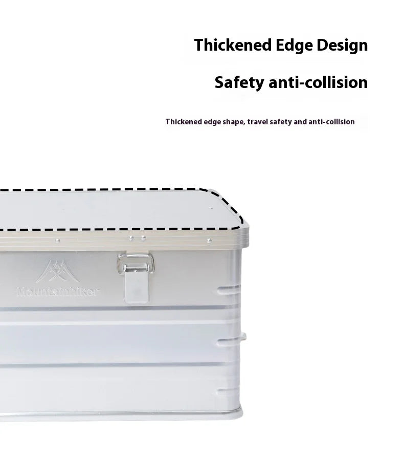MOUNTAINHIKER 20L 30L 48L 50L 80L Outdoor Storage Box Camping Picnic Travel Aluminum Alloy Large Capacity Box Silver Storage Bag