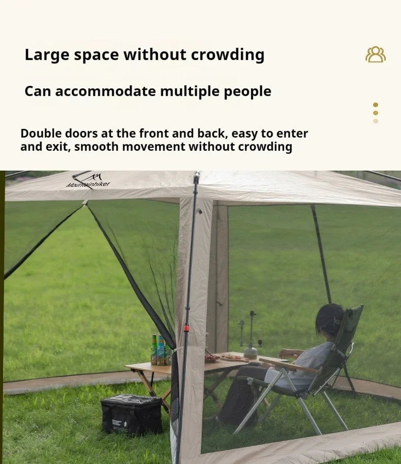 Pop-Up Mosquito Net Awning Tent — Waterproof Beach Shelter