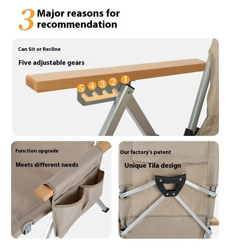 Lohascamping 5-Position Reclining Aluminum Camp Chair