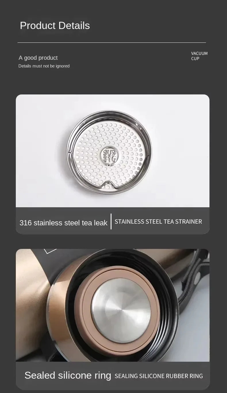 1L Stainless Steel Vacuum Thermal Water Bottle