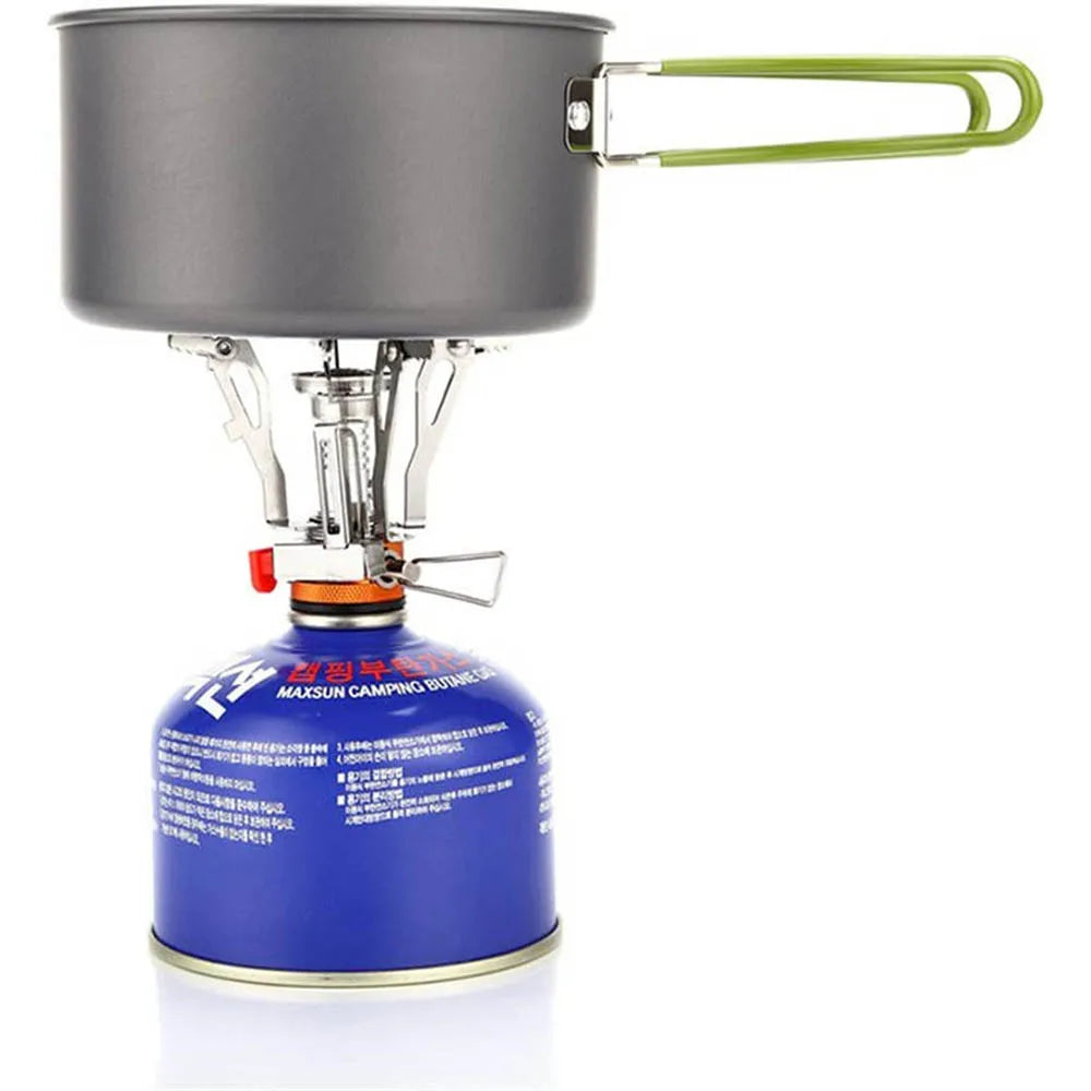Piezo Ignition Backpacking Stove — Wind-Resistant Burner