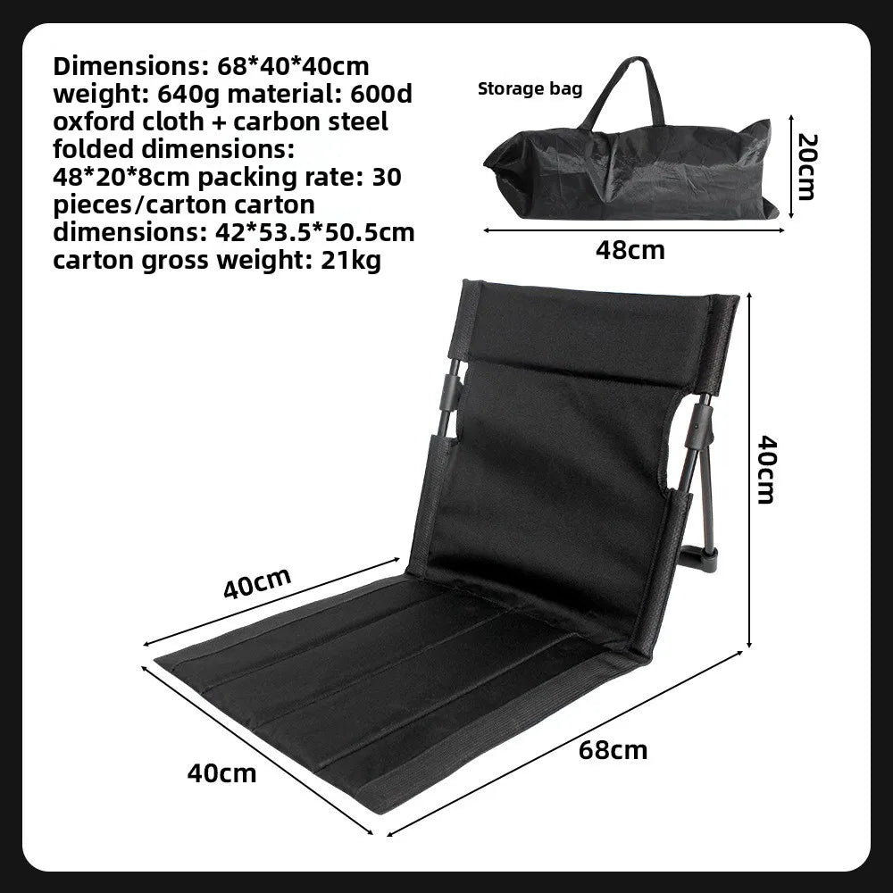 Lightweight Folding Low-Back Camp Recliner